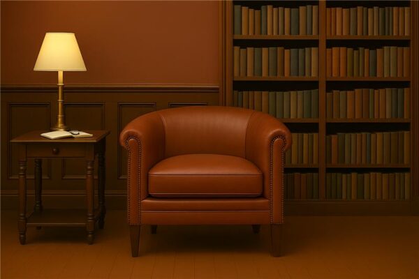 Leather Low back Tub Armchair